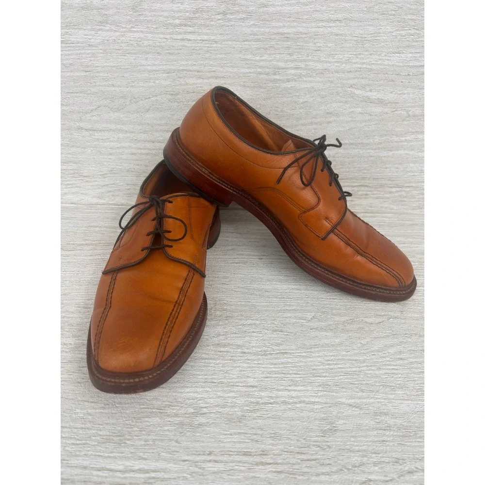 Allen Edmonds Hillcrest Mens Dress Shoes Leather‎ Oxfords Size 11 D Tan Brown